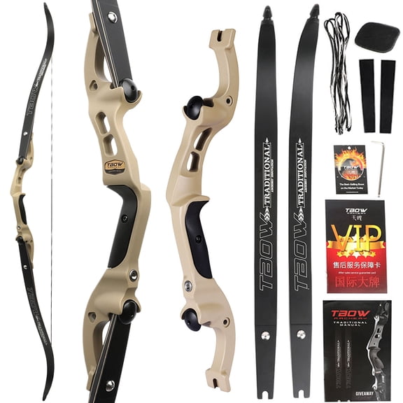 Junxing H3 Archery F Interface Recurve Bow 62" Limbs 25-60lbs 19" Riser Adult Hunting