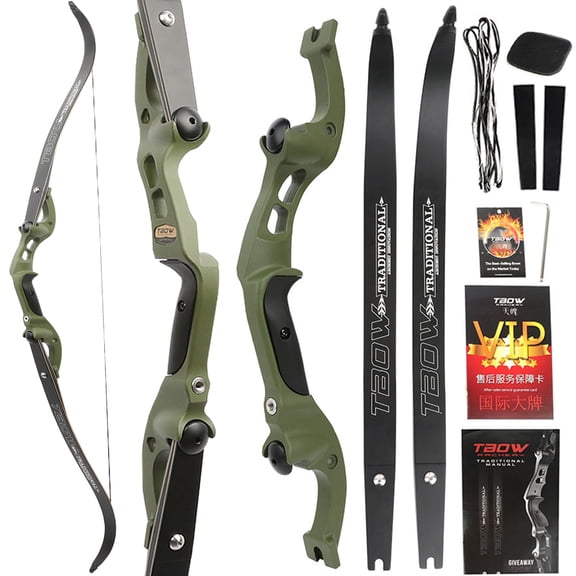 Junxing H3 Archery F Interface Recurve Bow 62" Limbs 25-60lbs 19" Riser Adult Hunting