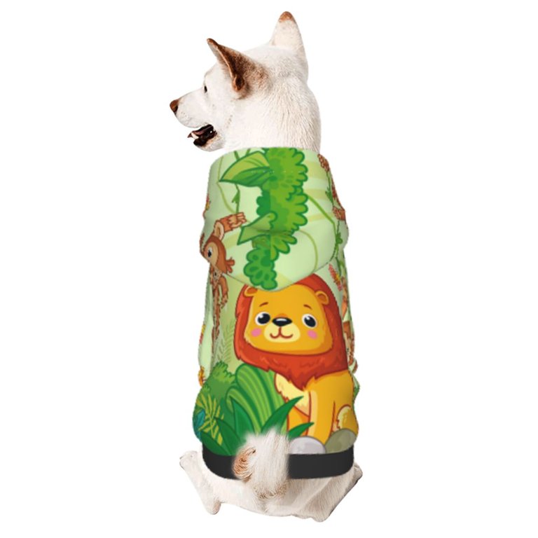 Junzan African Animals In The Jungle Dog Hoodie Puppy Sweater