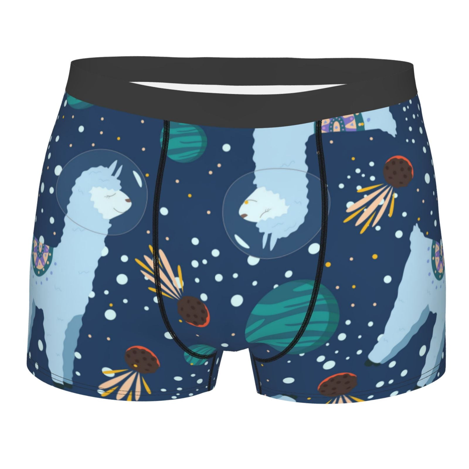 Men's Cat Cosmonaut Boxer Briefs – Soft, Breathable Underwear With Fun Space Print