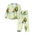 thumbnail image 1 of Junzan Avocado For Exercise Print Womens Pajama Sets,Long Sleeve Button Down For Women Pjs 2 Piece, 1 of 9