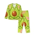 thumbnail image 1 of Junzan Avocado Keep Calm Print Womens Pajama Sets,Long Sleeve Button Down For Women Pjs 2 Piece, 1 of 9