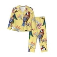 thumbnail image 1 of Junzan Beautiful Bright Birds And Flowers Print Womens Pajama Sets,Long Sleeve Button Down For Women Pjs 2 Piece, 1 of 9
