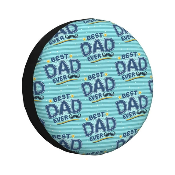 Junzan Best Dad Ever Tire Cover Wheel Protector For Truck Suv Trailer Camping Rv Tire Covers-14 Inch