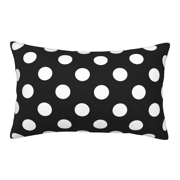 Junzan Black And White Polka Dot Pillow Cases Standard Size, With Envelope Closure Bed Pillow Cases,14"X20" Inches