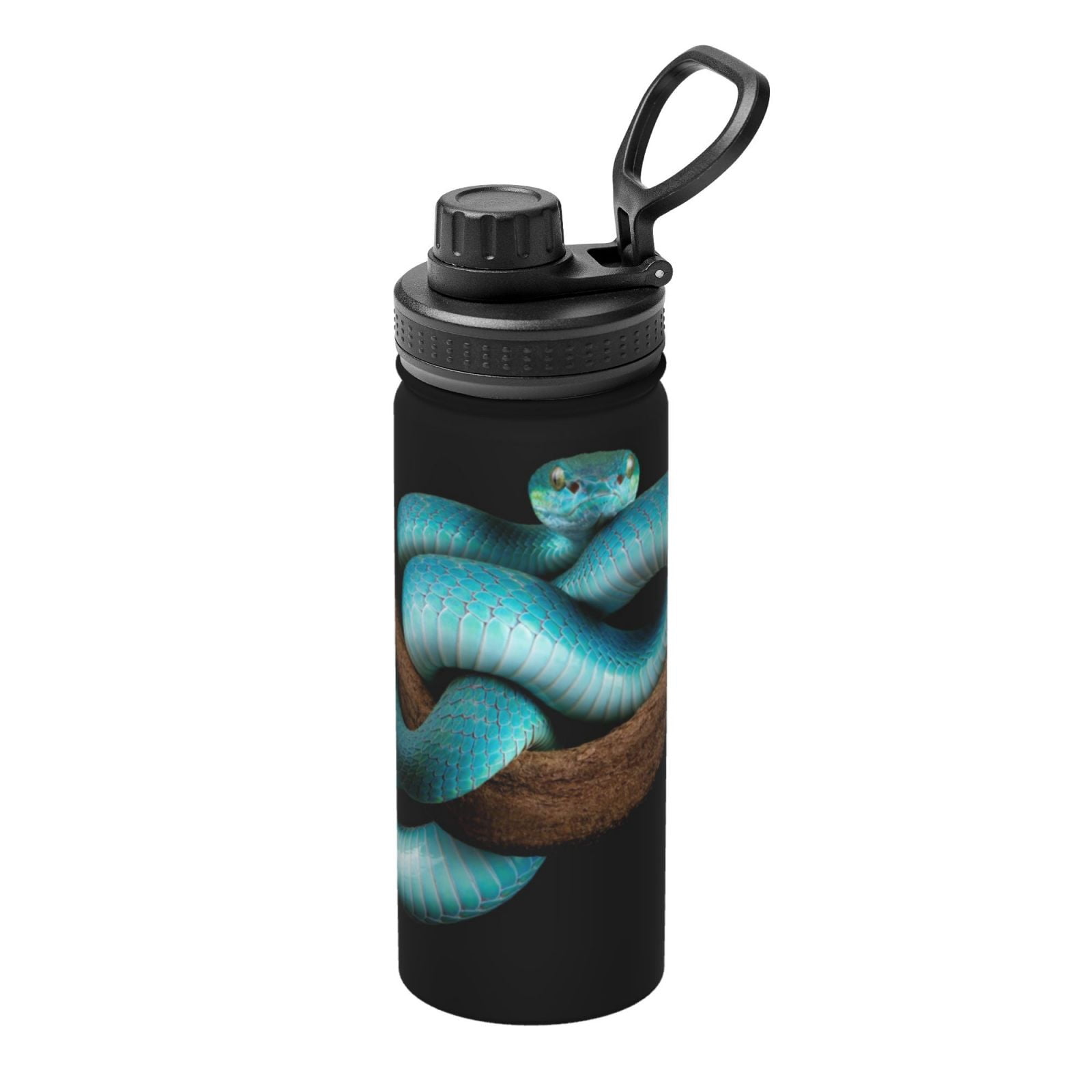 Curated visual reference: Picture Idea: Junzan Blue Viper Snake Pattern 18Oz Stainless Steel Sports Water