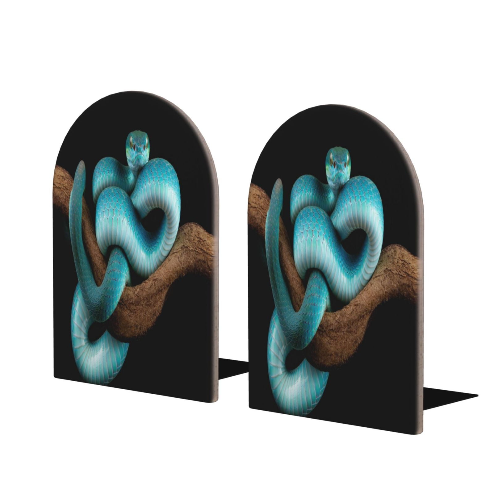 Thinker Statue Bookends - Pair Of Abstract Sculpture Book Stoppers For Heavy Books, Modern Home & Office Decor (Black & Gold)