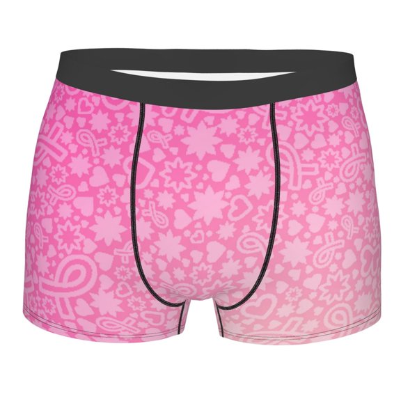 Junzan Breast Cancer Pink Ribbons Awareness Mens Underwear Boxer Briefs For Men’s - Large