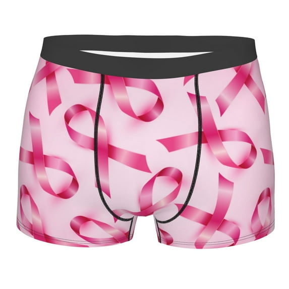 Junzan Breast Cancer Ribbons Awareness Mens Underwear Boxer Briefs For Men’s - Large