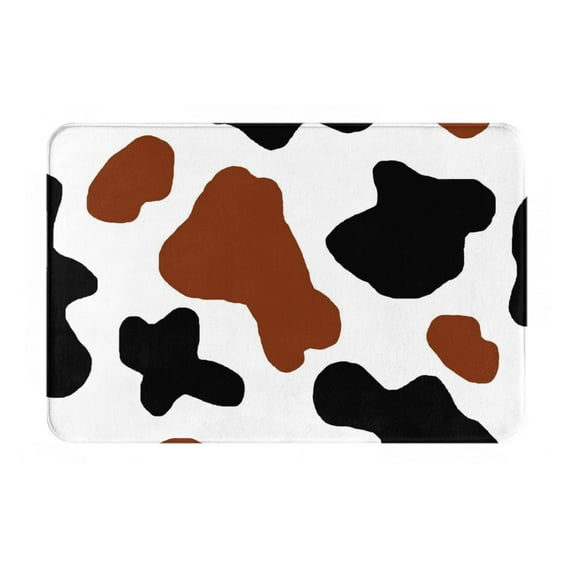 Junzan Brown Black Cow Custom Funny Welcome Doormat Personalized Door Mats Decorative Entrance Floor Mat
