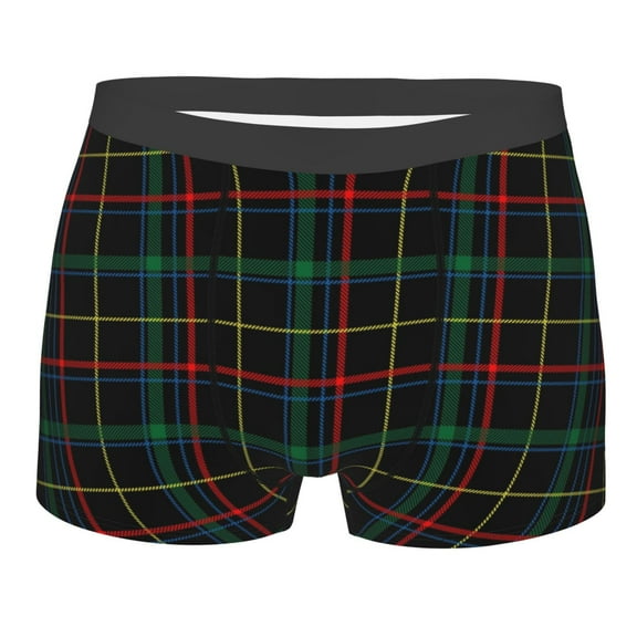 Junzan Buffalo Plaid Dark Green Mens Underwear Boxer Briefs For Men’s - Xx-Large