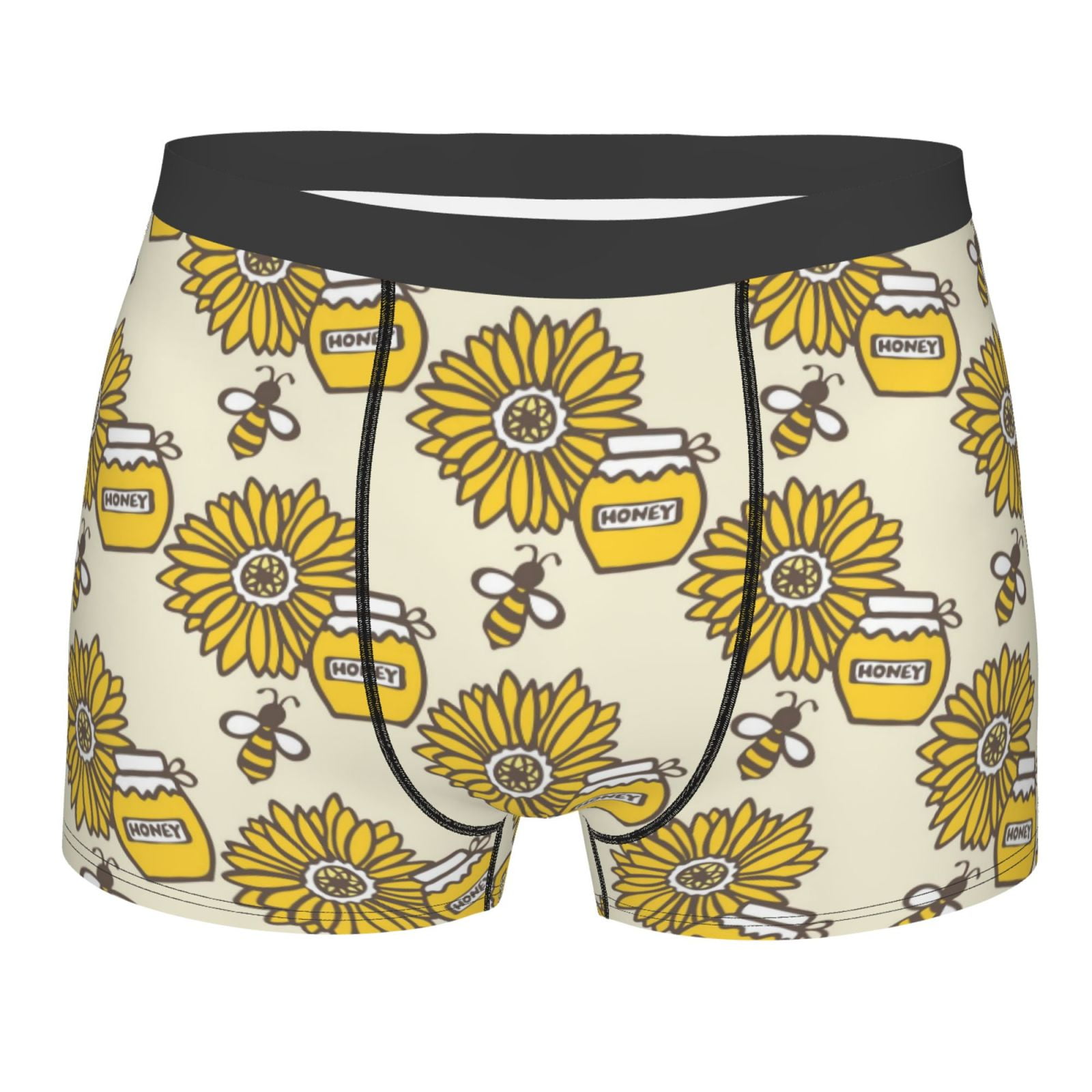 Junzan Cartoon Honey Pot Bee Sunflower Mens Underwear Boxer Briefs For ...