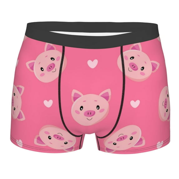 Junzan Cartoon Pigs And Hearts Mens Underwear Boxer Briefs For Men’s - Xx-Large