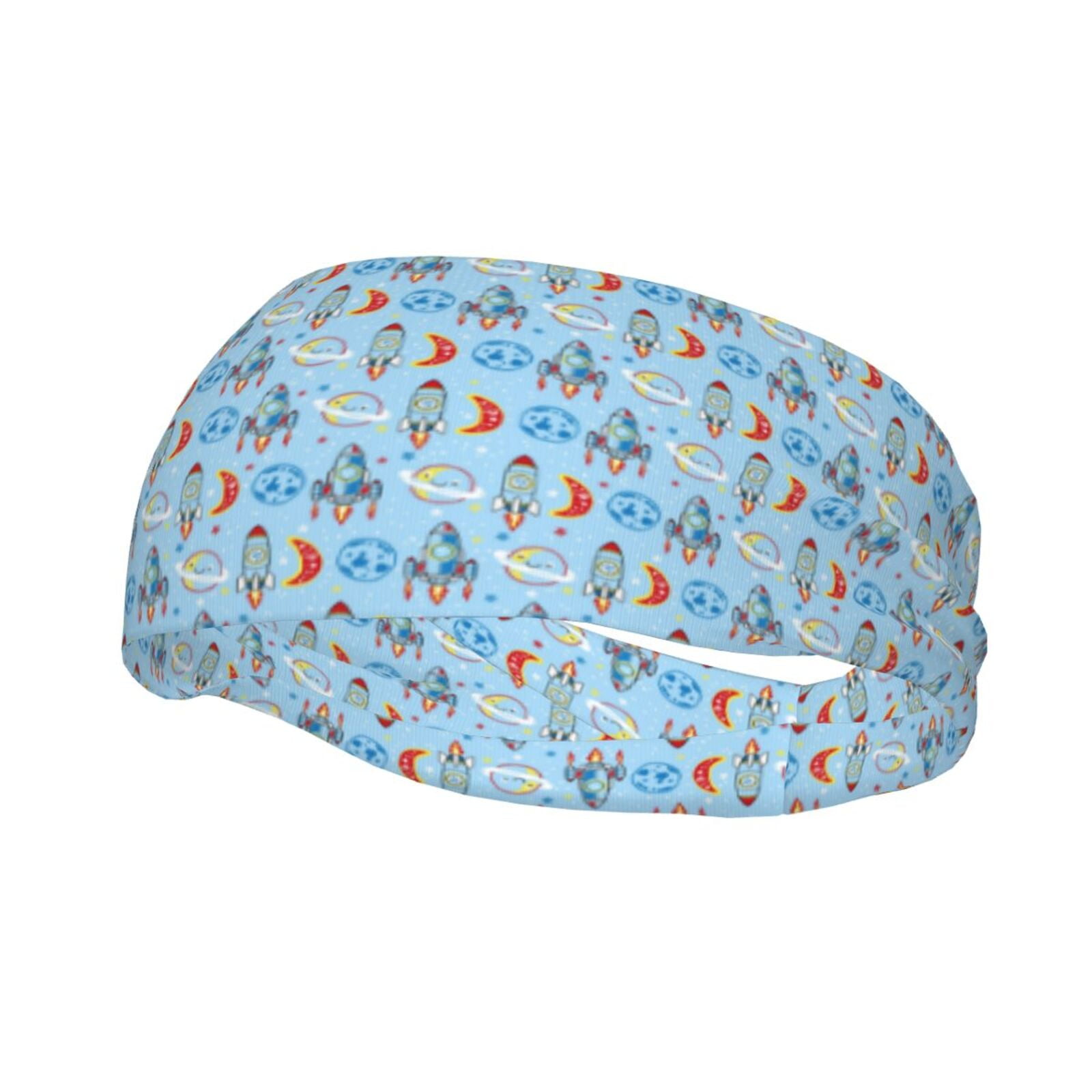 Junzan Cartoon Rocket With Space for Sweatbands Sports Headband for Men ...