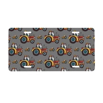 Junzan Cartoon Tractor Front License Plate Covers Decorative Car Metal Plates Novelty License Plate 6 X 12 Inch For Women Men