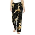 thumbnail image 1 of Junzan Christmas Gold Deers Women'S Pajama Pants Drawstring Comfy Sleep Bottoms With Pockets, 1 of 9