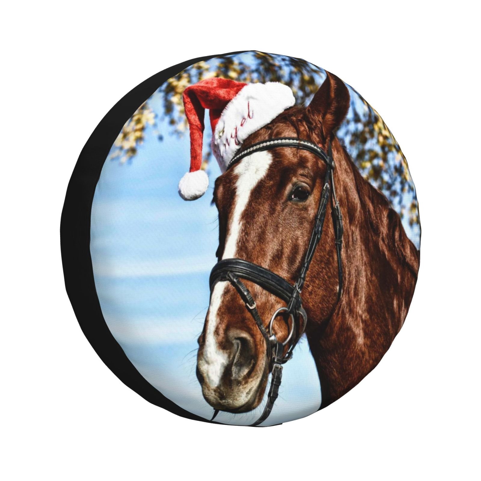 Junzan Christmas Horse Tire Cover Wheel Protector for Truck SUV Trailer
