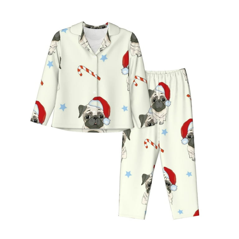 2 Piece Pug PJ Set - Watercolor 2 Piece Pug PJ Set - Watercolor