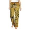thumbnail image 1 of Junzan Coffee Vintage Women'S Pajama Pants Drawstring Comfy Sleep Bottoms With Pockets, 1 of 9
