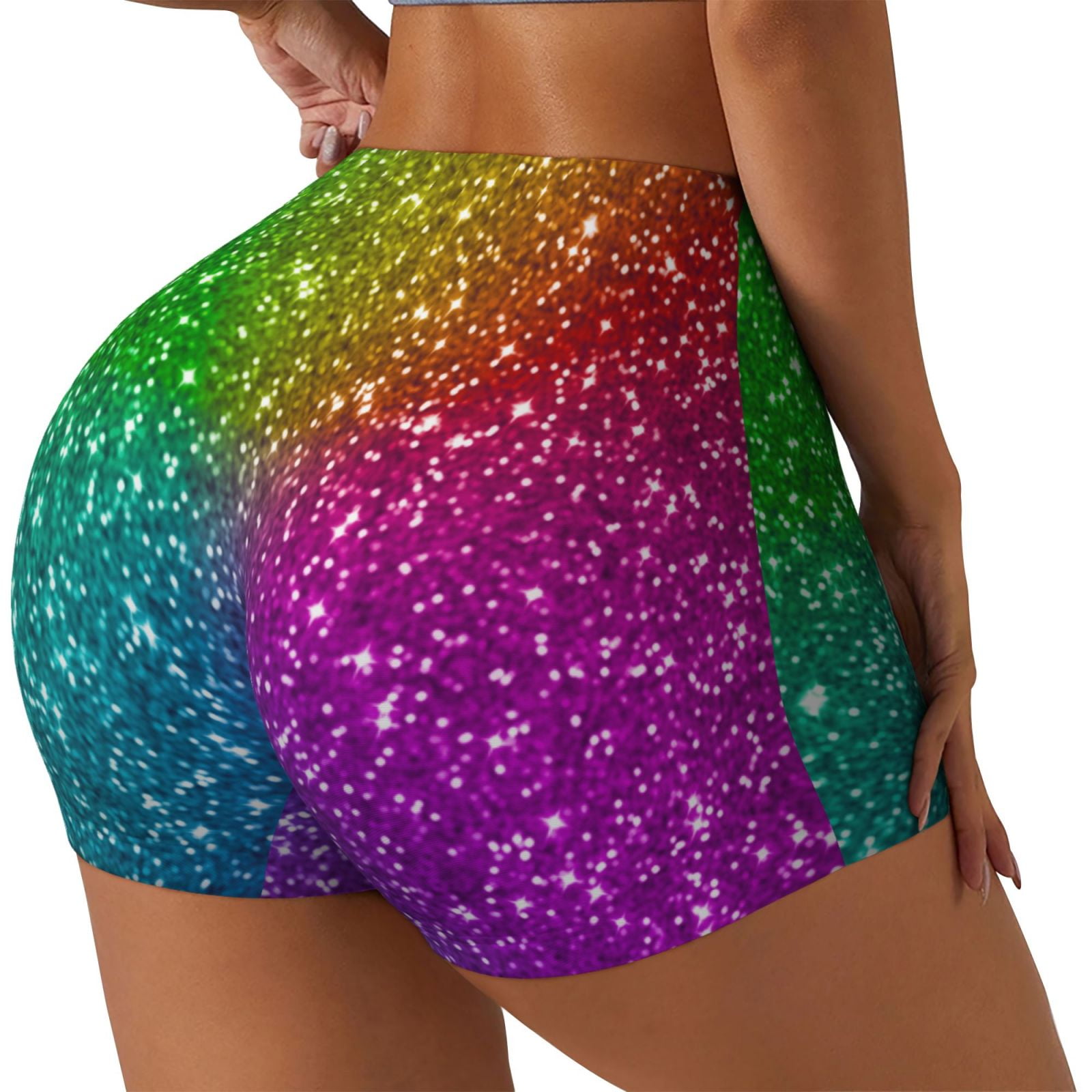 Glitter Yoga Shorts (Muliebris/Virilis)(Purely Jade Light) RJSTHs2024 RJS main image 1