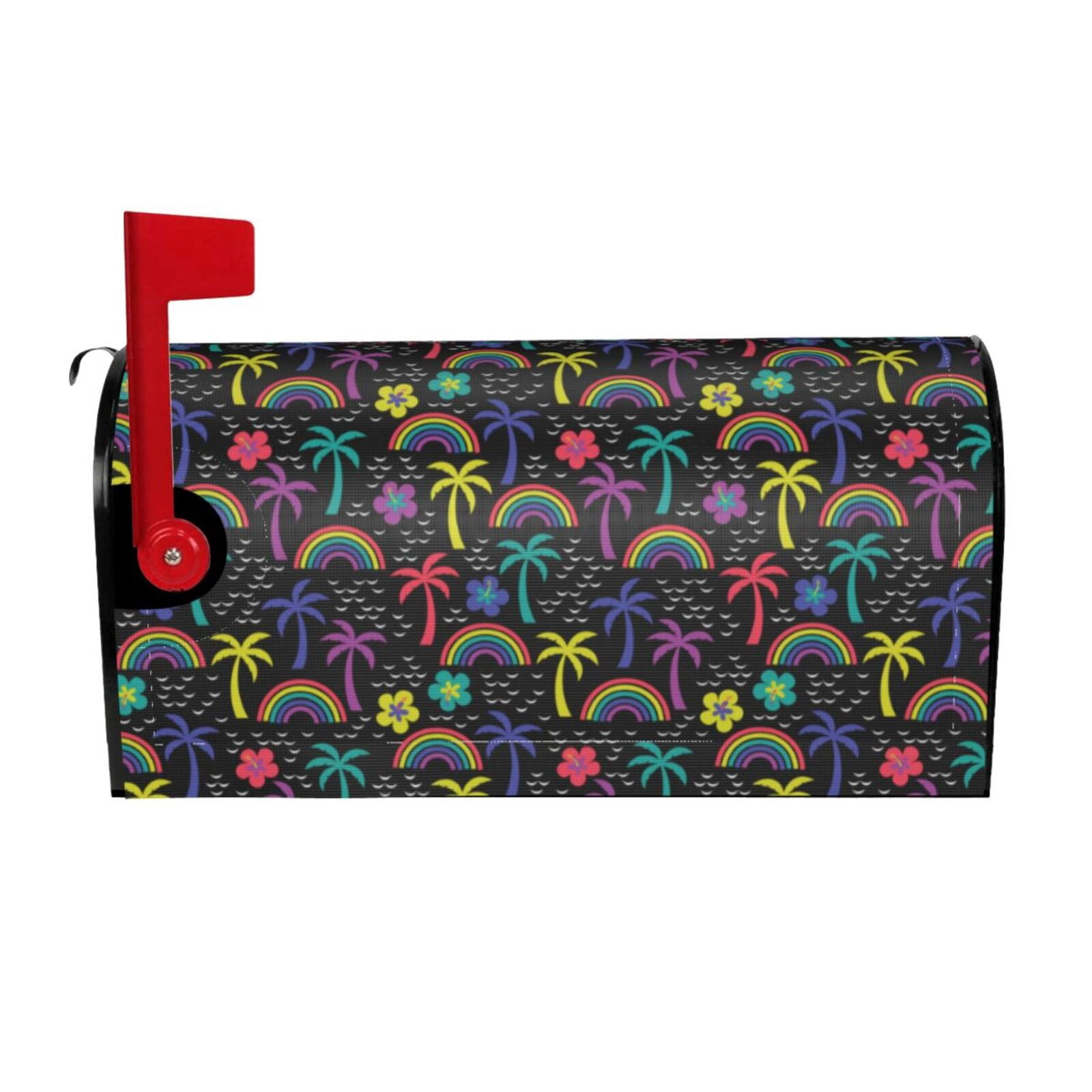 Junzan Colorful Palms Pattern Mailbox Covers,Magnetic Mailbox ...
