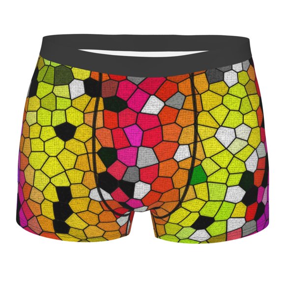 Junzan Colorful Tie Dye Stained Glass 1 Mens Underwear Boxer Briefs For Men’s - Xx-Large