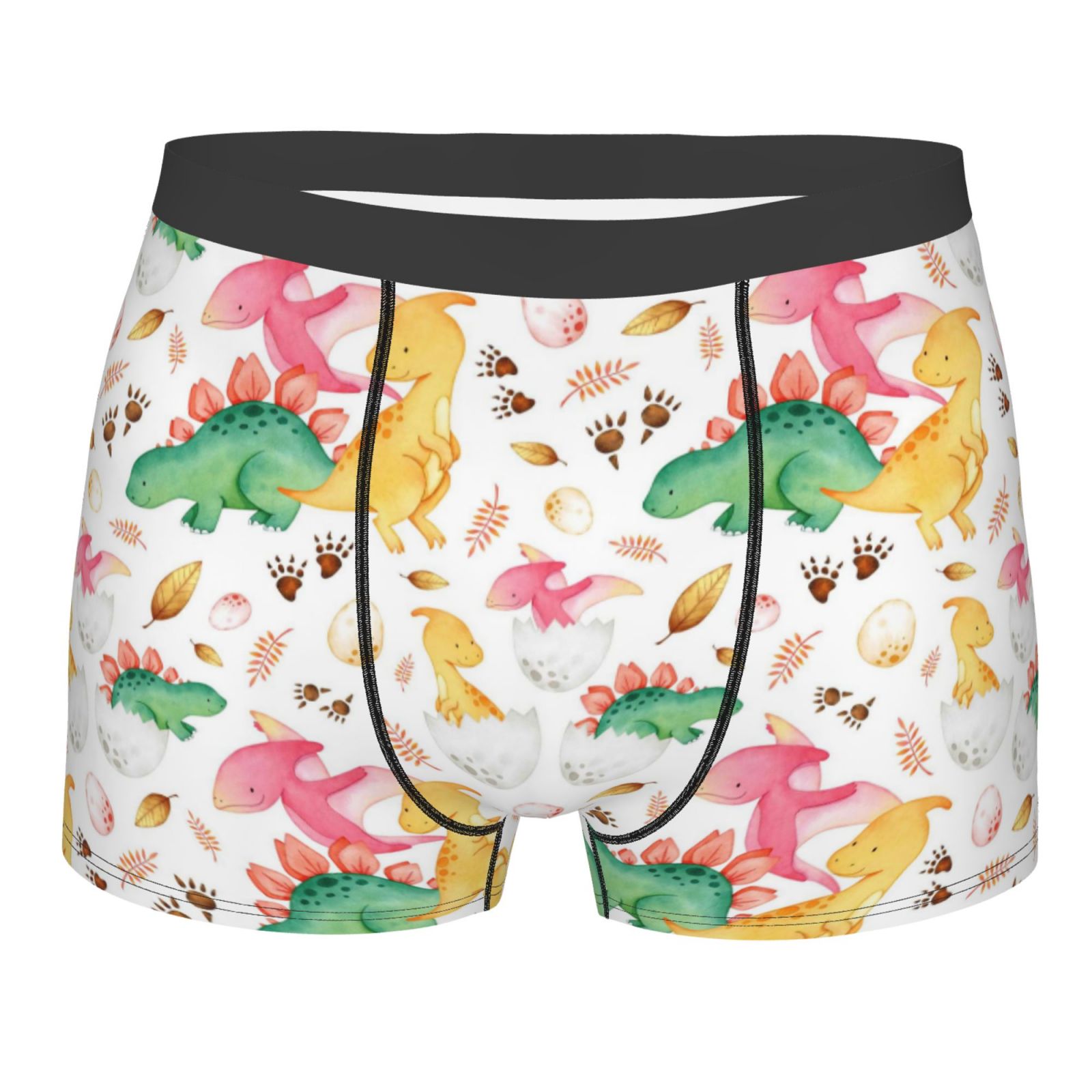 Junzan Cute Baby Dinosaurs Mens Underwear Boxer Briefs For Men’s