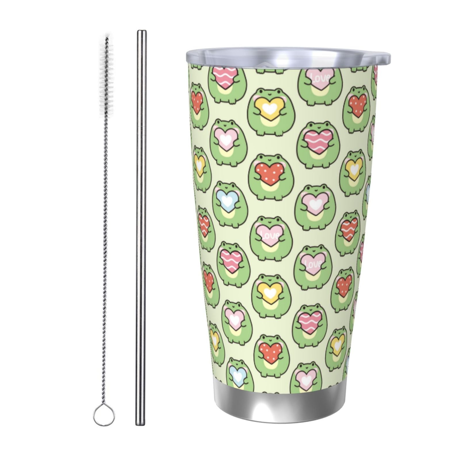 MNSRUU Insulated Water Bottle With Straw - Cute Frog Design, 20oz Stainless Steel, Leak Proof - View #11