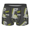 thumbnail image 1 of Junzan Cute Dinosaur Skate On Grey Background Mens Underwear Boxer Briefs For Men’s - Medium, 1 of 9