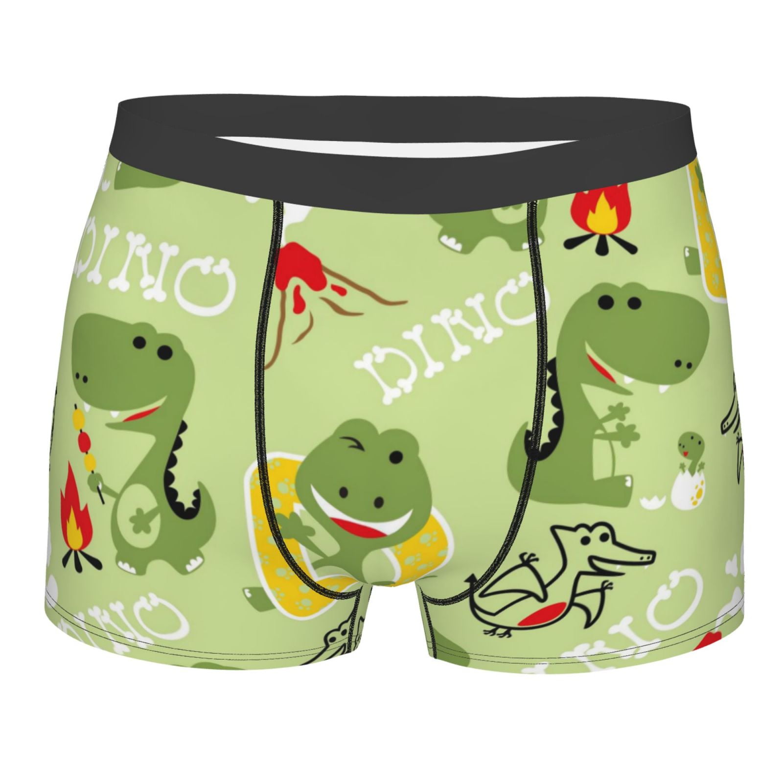 Junzan Cute Dinosaurs Cartoon Mens Underwear Boxer Briefs For Men’s