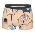 thumbnail image 1 of Junzan Cute Ink Drawn Elephants Mens Underwear Boxer Briefs For Men’s - X-Large, 1 of 9