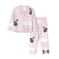 thumbnail image 1 of Junzan Cute Panda Print Womens Pajama Sets,Long Sleeve Button Down For Women Pjs 2 Piece, 1 of 9