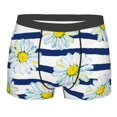 thumbnail image 1 of Junzan Daisy Striped Nautical Mens Underwear Boxer Briefs For Men’s - Small, 1 of 9