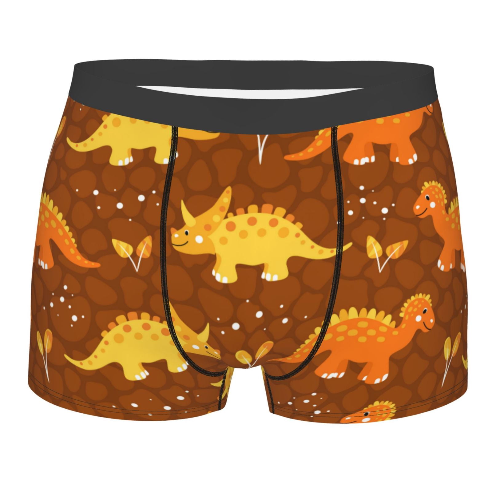 Junzan Dinosaurs And Leaves Mens Underwear Boxer Briefs For Men’s