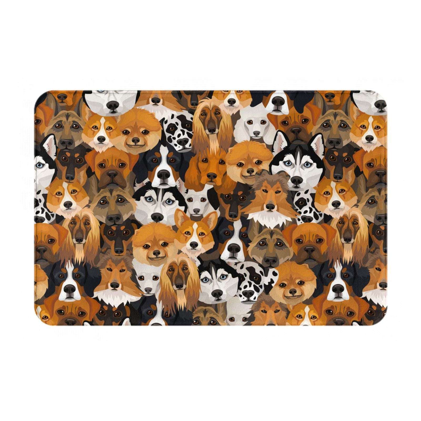 Junzan Dogs Different Breeds Custom Funny Doormat Personalized