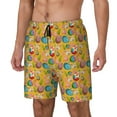 thumbnail image 1 of Junzan Easter Print Swim Trunks Men Swim Shorts with Built-in Compression Liner Funny Swimwear Quick Dry Bathing Suits-Large, 1 of 6
