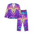 thumbnail image 1 of Junzan Elephant In Tribal Style Print Womens Pajama Sets,Long Sleeve Button Down For Women Pjs 2 Piece, 1 of 9