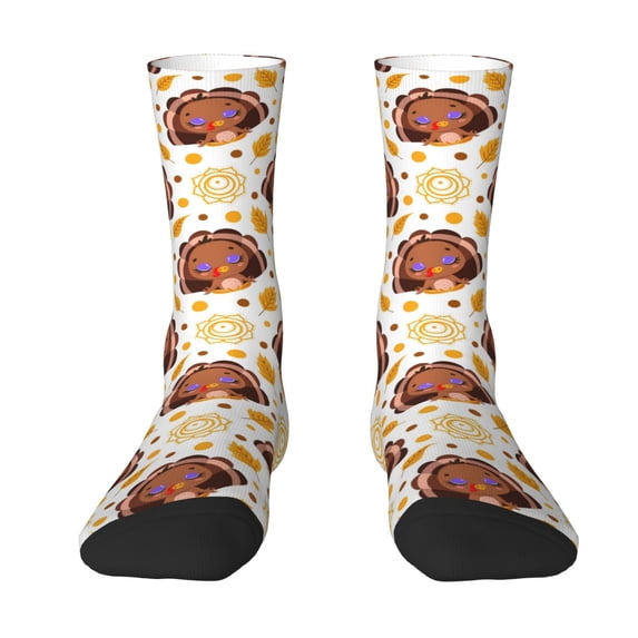 Junzan Fall Turkey Mens Funny Socks For Men Women Colorful Fun Novelty Crew Patterned Socks