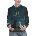 thumbnail image 1 of Junzan Farm Dog Duck Moonlight for Women's Hoodie, Hooded Sweatshirts Workout Sweat Pullover Hoodie for Women Long Sleeve Fall Hoodie-Small, 1 of 7