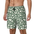 thumbnail image 1 of Junzan Flowers With Leaves Print Swim Trunks Men Swim Shorts with Built-in Compression Liner Funny Swimwear Quick Dry Bathing Suits-Medium, 1 of 6