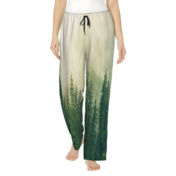Junzan Fog Forest Women'S Pajama Pants Drawstring Comfy Sleep Bottoms With Pockets