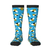 Junzan Fun Novelty Knee Warmer High Socks Flying Bees Design