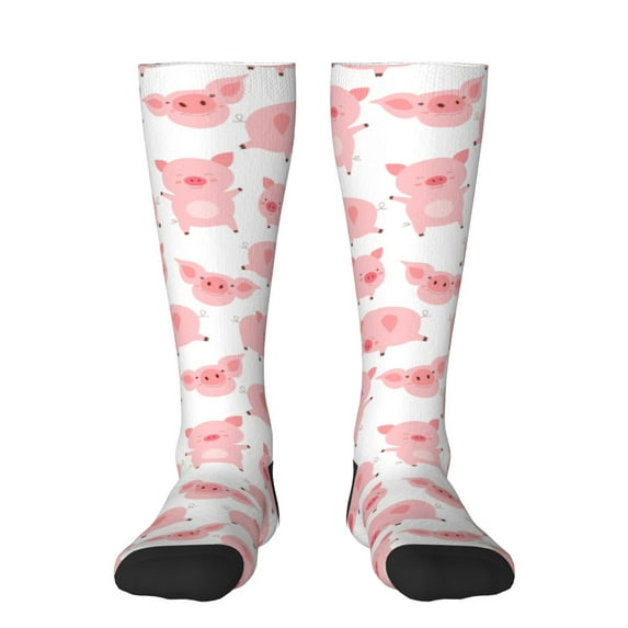 Junzan Fun Novelty Knee Warmer High Socks Kawaii Pigs Design