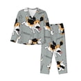 thumbnail image 1 of Junzan Funny Beagle Active Dog Print Womens Pajama Sets,Long Sleeve Button Down For Women Pjs 2 Piece, 1 of 9