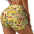 thumbnail image 1 of Junzan Funny Construction Vehicles Pattern Women Workout Impact Shorts,Scrunch Short Gym Yoga Running Sport Scrunch Butt Lifting Shorts-Small, 1 of 8
