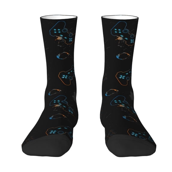 Junzan Game Time Mens Funny Socks For Men Women Colorful Fun Novelty Crew Patterned Socks