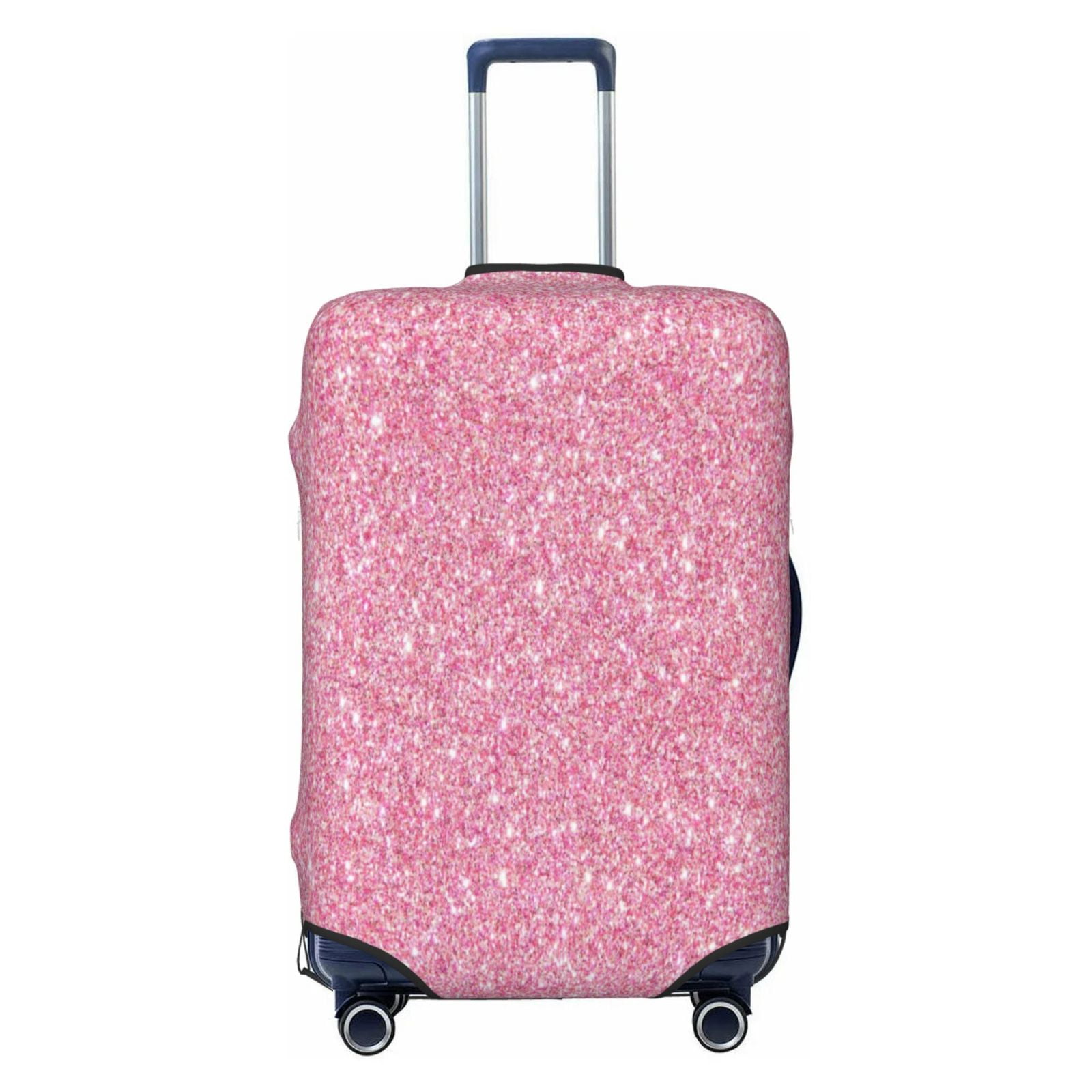 Junzan Glitter Pink Print Washable Luggage Cover Fashion Suitcase Protector Fits 1832 Inch