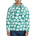 thumbnail image 1 of Junzan Green Baseball for Men's Hoodie - Fall Pullover Hooded Sweatshirt-Hooded Sweatshirt for Men - Men's Stylish Sweatshirt for Winter & Autumn-4X-Large, 1 of 7