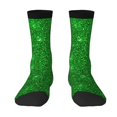 thumbnail image 1 of Junzan Green Glitter Mens Funny Socks For Men Women Colorful Fun Novelty Crew Patterned Socks, 1 of 9