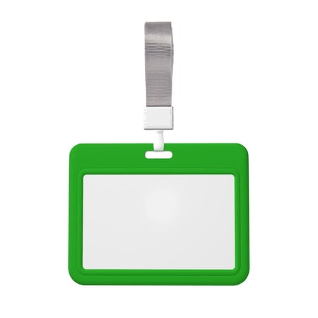 Junzan Green Id Badge Holder With Windows Key Card Work Badge Sleeve For Office, School, Factory, Id Credit Cards, Proximity Key Cards